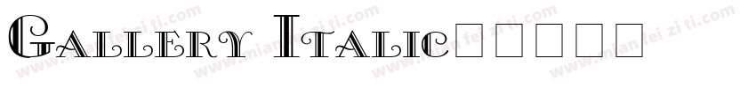 Gallery Italic字体转换